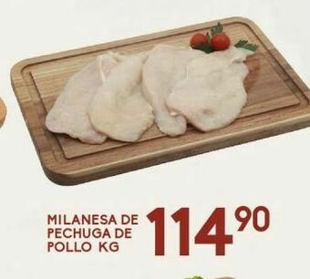 Alsuper Milanesa de pechuga de pollo kg oferta