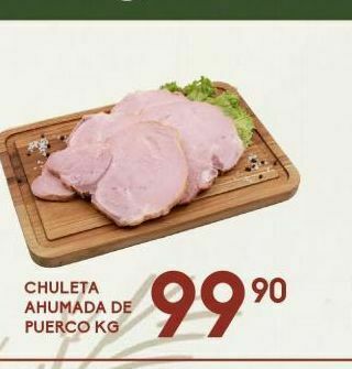 Alsuper Chuleta ahumada de puerco oferta