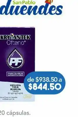 Farmacia San Pablo Krytantek pf sol 20/5/2mg fgo c/5ml oferta