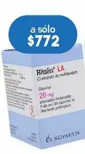 Farmacia San Pablo Ritalin la cap 20 mg caj c/30 oferta