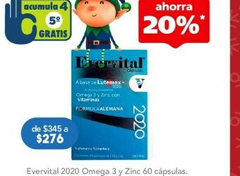 Farmacia San Pablo Evervital 2020 omega 3 y zinc c/60 oferta