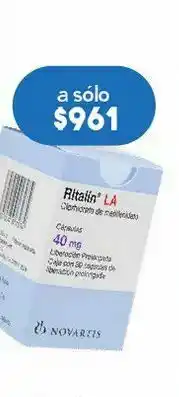 Farmacia San Pablo Ritalin la cap 40mg caj c/30 oferta