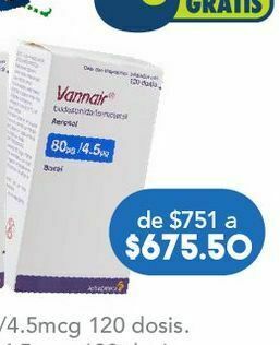 Farmacia San Pablo Vannair aer 80/4.5 mcg caj c/120d oferta