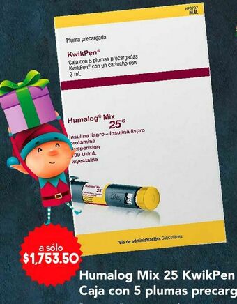Farmacia San Pablo Humalog mix 25 kwikpen iny 25ui caj c/5 oferta