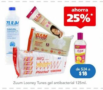 Farmacia San Pablo Zuum gel antibact looney tunes c/125ml oferta