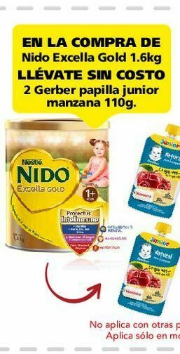 Farmacia San Pablo Nido leche polvo excella gold 1+ c/1.6kg oferta
