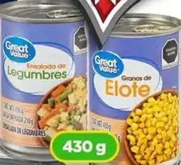 Bodega Aurrerá Great Value legumbres o elote oferta