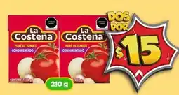 Bodega Aurrerá La Costeña pure de tomate condimentado oferta