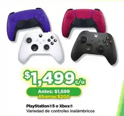 Bodega Aurrerá PlayStation5 o Xbox controles inalámbricos oferta