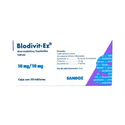 Farmacias Benavides 10 mg Atorvastatina/10 mg Ezetimiba oferta
