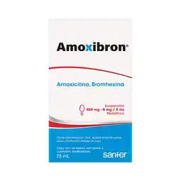 Farmacias Benavides Pediátrico 500 mg Amoxicilina/8 mg Bromhexina/5 ml Suspensión oferta