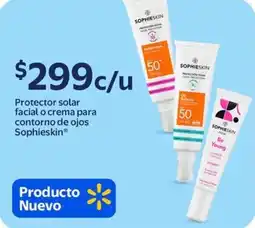 Walmart Sophieskin protector solar facial o crema para contorno de ojos oferta