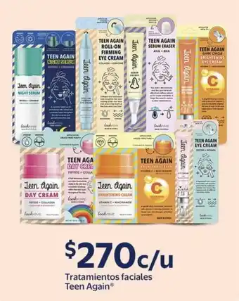 Walmart Teen Again tratamientos faciales oferta