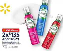 Walmart Herbal Essences espuma modeladora de cabello oferta