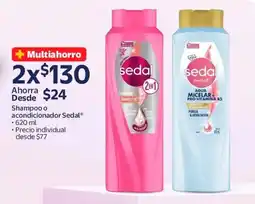 Walmart Sedal shampoo o acondicionador oferta