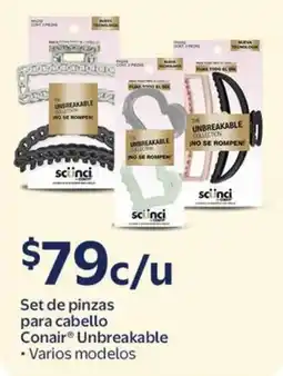 Walmart Unbreakable set de pinzas para cabello Conair oferta
