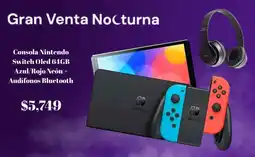Elektra Consola Nintendo Switch Oled 64GB Azul/Rojo Neón + Audífonos Bluetooth oferta