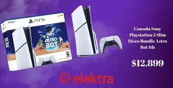 Elektra Sony Playstation 5 Slim disco bundle astro bot hub oferta
