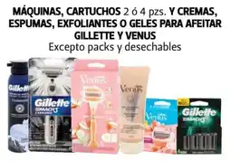 Farmacias Guadalajara Gillette y Venus maquinas, cartuchos y cremas, Espumas, exfoliantes o geles para afeitar oferta