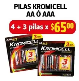 Farmacias Guadalajara Kromicell pilas AA o AAA oferta
