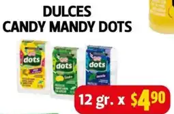 Farmacias Guadalajara Candy Mandy Dots dulces oferta