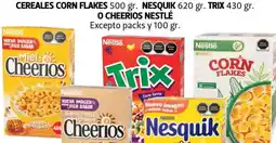 Farmacias Guadalajara Corn Flakes, Nesquik, Trix, Cheerios cereales oferta