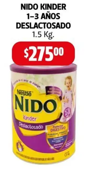Farmacias Guadalajara Nido Kinder 1-3 años deslactosado oferta