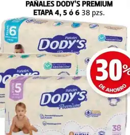 Farmacias Guadalajara Dody's Premium pañales etapa 4,5 o 6 oferta