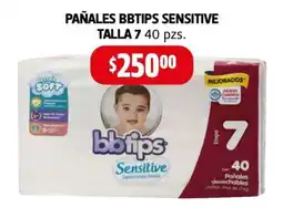 Farmacias Guadalajara BBtips Sensitive pañales talla 7 oferta