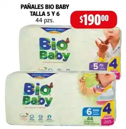 Farmacias Guadalajara Bio Baby pañales talla 5 y 6 oferta