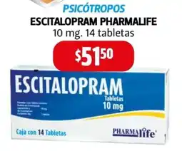 Farmacias Guadalajara Pharmalife Escitalopram 10 mg oferta