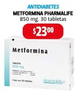 Farmacias Guadalajara Pharmalife Metformina 850 mg oferta