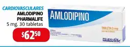 Farmacias Guadalajara Pharmalife Amlodipino 5 mg oferta