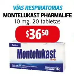 Farmacias Guadalajara Pharmalife Montelukast 10 mg oferta