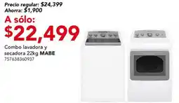 City Club Mabe lavadora + secadora 22 kg oferta