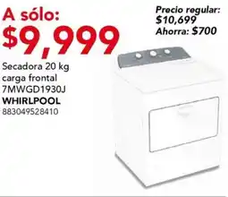 City Club Whirlpool secadora 20 kg carga frontal oferta