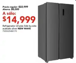 City Club New Wave refrigerador 22 pies side by side acabado silver oferta