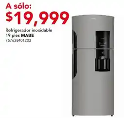City Club Mabe refrigerador inoxidable 19 pies oferta