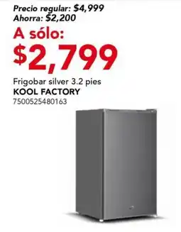 City Club Kool Factory frigobar silver 3.2 pies oferta
