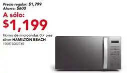 City Club Hamilton Beach horno de microondas 0.7 pies silver oferta
