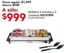 City Club Holstein bufetera 4 charolas + 2 cucharas oferta