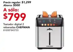 City Club Chefman tostador digital 2 rebanadas oferta