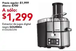 City Club Gourmia extractor de jugos digital negrio oferta