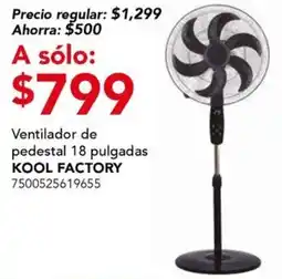 City Club Kool Fatory ventilador de pedestal 18 pulgadas oferta