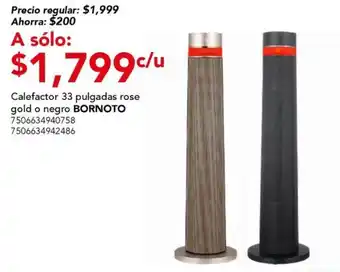 City Club Bornoto calefactor 33 pulgadas rose gold o negro oferta