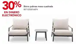 City Club Bistro palmas mesa cuadrada oferta