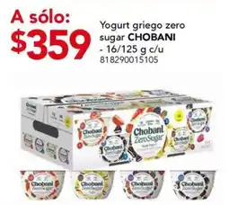 City Club Chobani yogurt griego zero sugar oferta