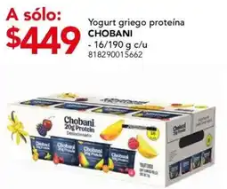 City Club Chobani yogurt griego proteína oferta