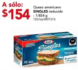 City Club Singles queso americano reducido oferta