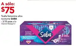 City Club Saba toalla femenina ultra nocturna oferta
